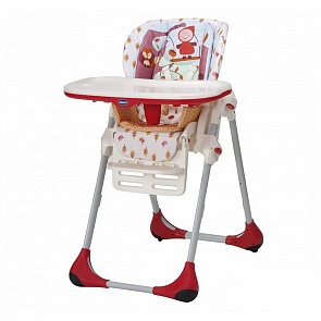 Стульчик для кормления, высокий Polly 2 в 1 Happy Land-4w (Chicco, 7907426)